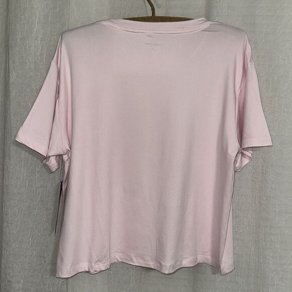 Life is Good Light Pink Navy Coffee Cup Graphic Short Sleeve Top & Shorts PJ Set - Picture 9 of 15